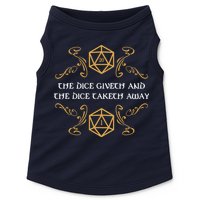 The Dice Giveth And Taketh Dungeons And Dragons Inspired Doggie Tank