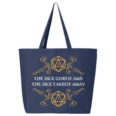 The Dice Giveth And Taketh Dungeons And Dragons Inspired 25L Jumbo Tote