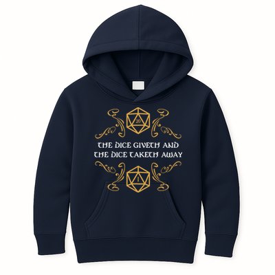 The Dice Giveth And Taketh Dungeons And Dragons Inspired Kids Hoodie