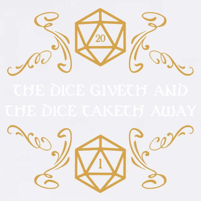 The Dice Giveth And Taketh Dungeons And Dragons Inspired Garment-Dyed Sweatshirt