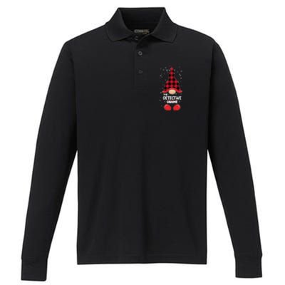 The Detective Gnome Performance Long Sleeve Polo