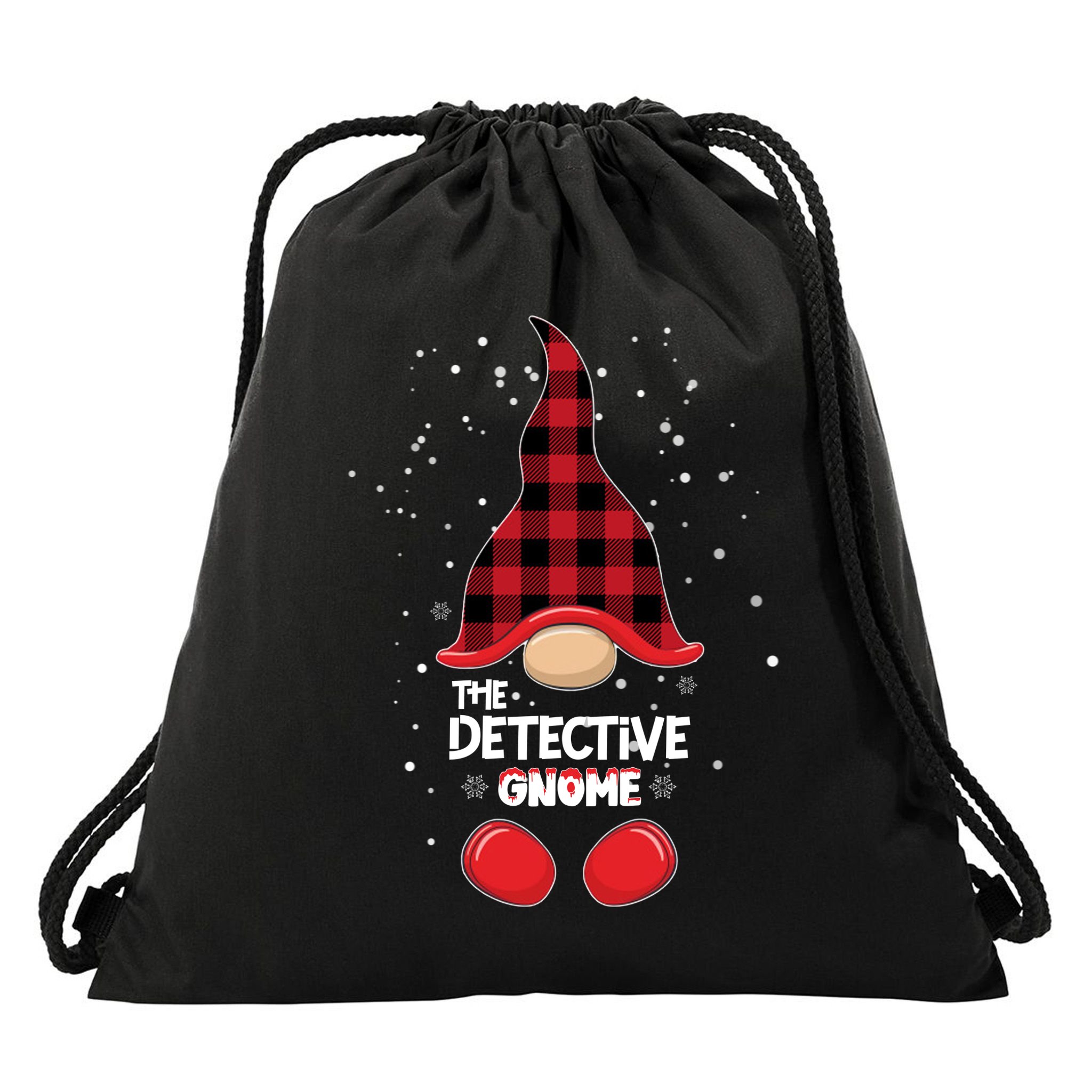 The Detective Gnome Drawstring Bag