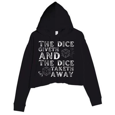 The Dice Giveth And The Dice Taketh Away Crop Fleece Hoodie