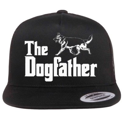 The Dogfather German Shepherd Funny Gift Flatbill Hat
