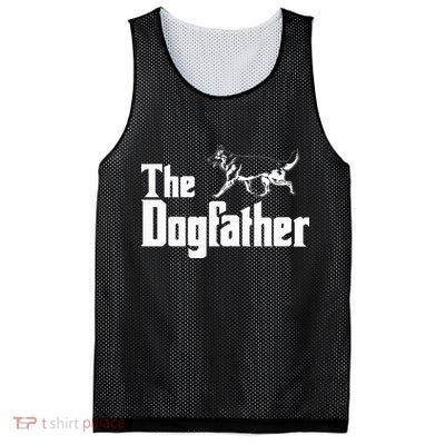 The Dogfather German Shepherd Funny Gift Mesh Reversible Basketball Jersey Tank