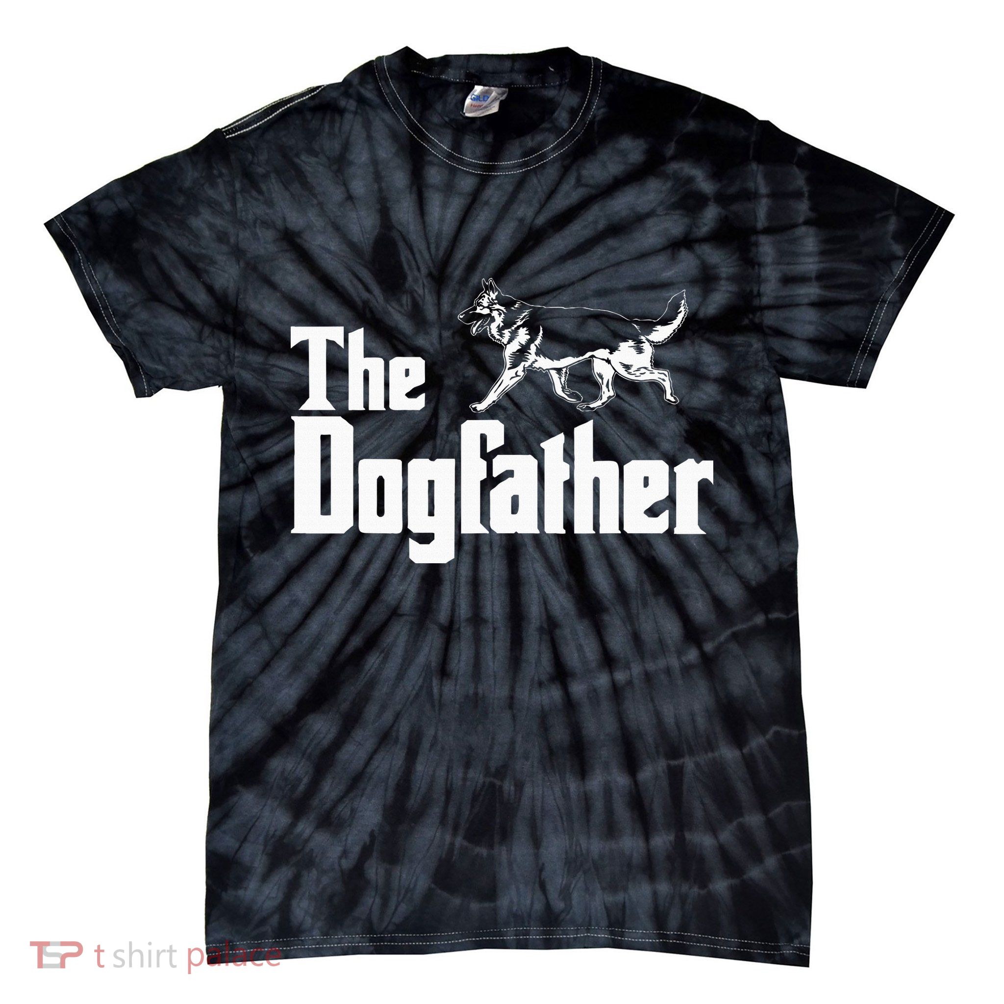 The Dogfather German Shepherd Funny Gift Tie-Dye T-Shirt