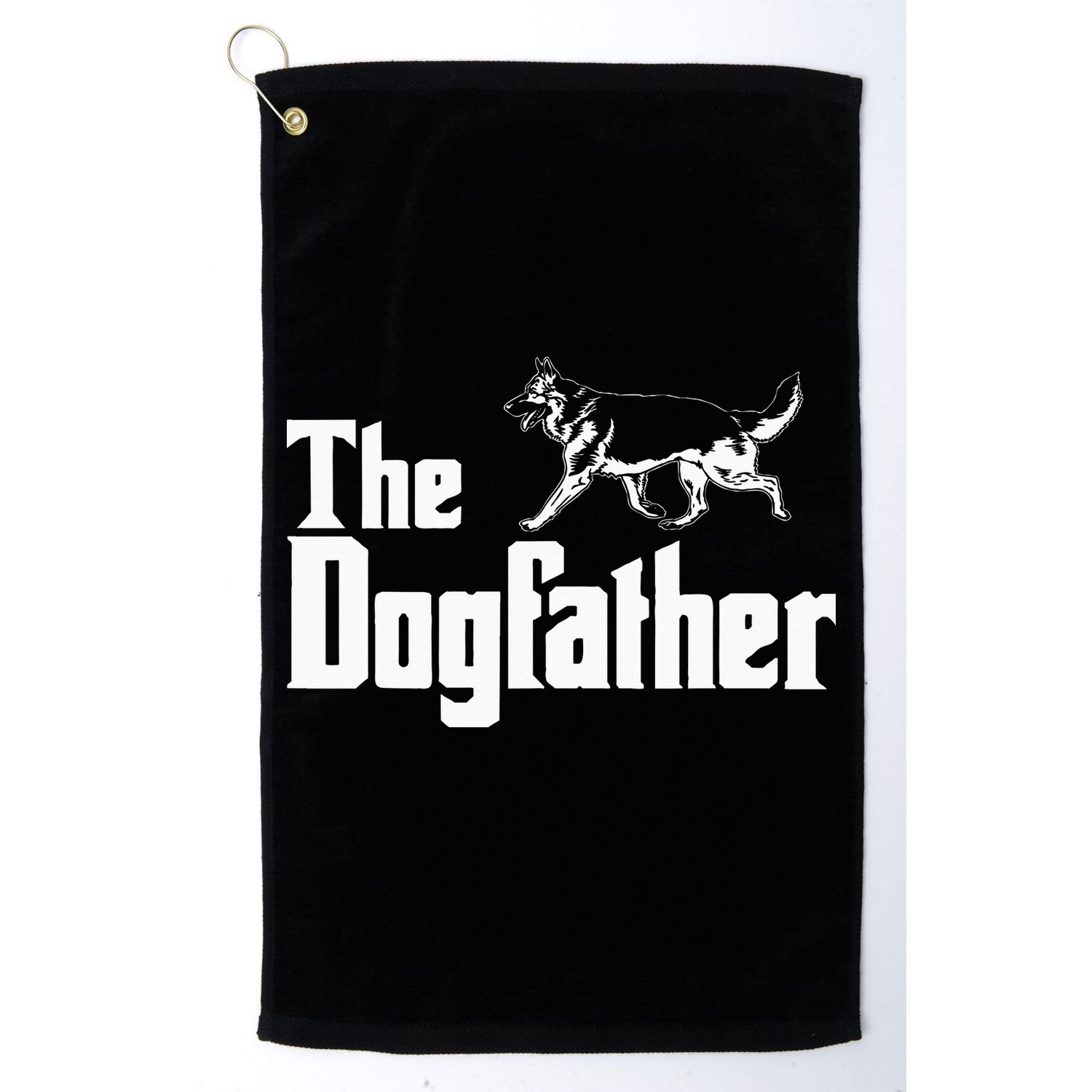 The Dogfather German Shepherd Funny Gift Golf Towel