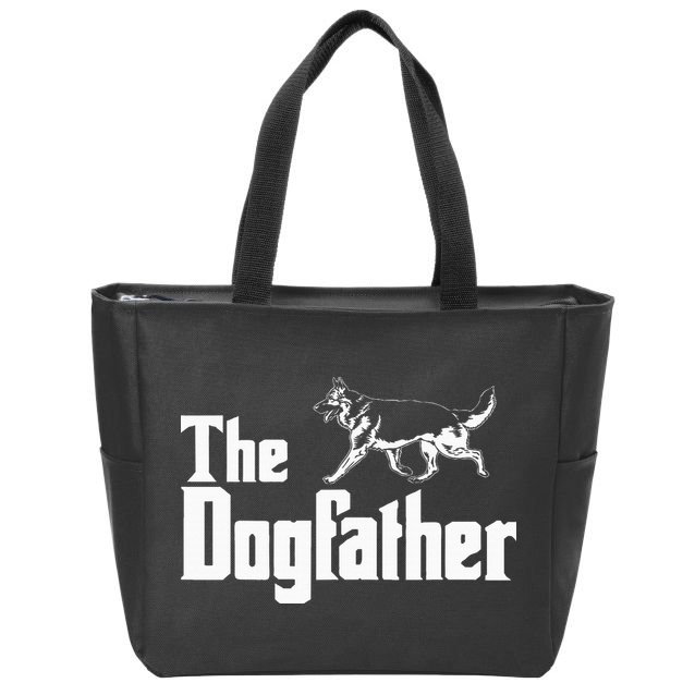The Dogfather German Shepherd Funny Gift Zip Tote Bag