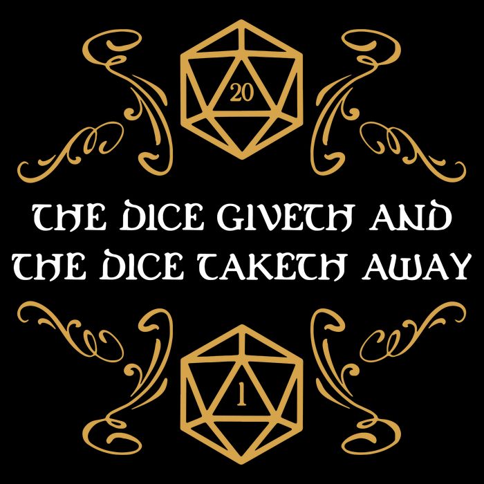 The Dice Giveth And Taketh Dungeons And Dragons Inspired Impact Tech Backpack