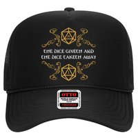 The Dice Giveth And Taketh Dungeons And Dragons Inspired Trucker Hat