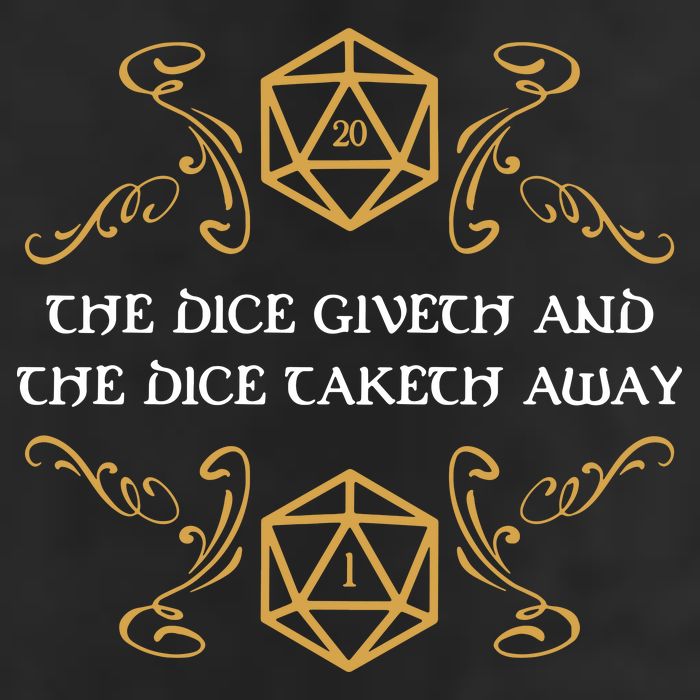 The Dice Giveth And Taketh Dungeons And Dragons Inspired Trucker Hat