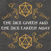 The Dice Giveth And Taketh Dungeons And Dragons Inspired Vector Backpack