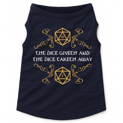 The Dice Giveth And Taketh Dungeons And Dragons Inspired Doggie Tank