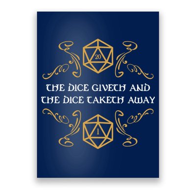 The Dice Giveth And Taketh Dungeons And Dragons Inspired Poster