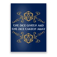 The Dice Giveth And Taketh Dungeons And Dragons Inspired Poster