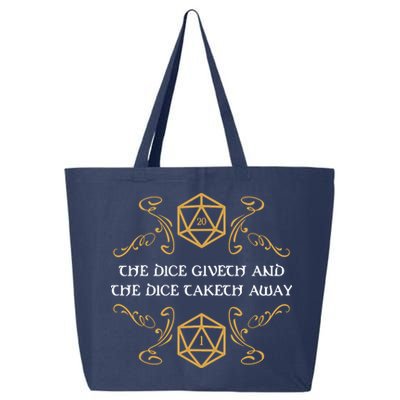 The Dice Giveth And Taketh Dungeons And Dragons Inspired 25L Jumbo Tote