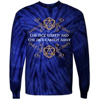 The Dice Giveth And Taketh Dungeons And Dragons Inspired Tie-Dye Long Sleeve Shirt