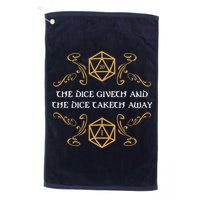 The Dice Giveth And Taketh Dungeons And Dragons Inspired Golf Towel