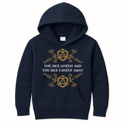 The Dice Giveth And Taketh Dungeons And Dragons Inspired Kids Hoodie