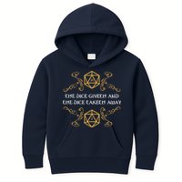 The Dice Giveth And Taketh Dungeons And Dragons Inspired Kids Hoodie
