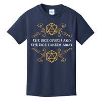 The Dice Giveth And Taketh Dungeons And Dragons Inspired Kids T-Shirt