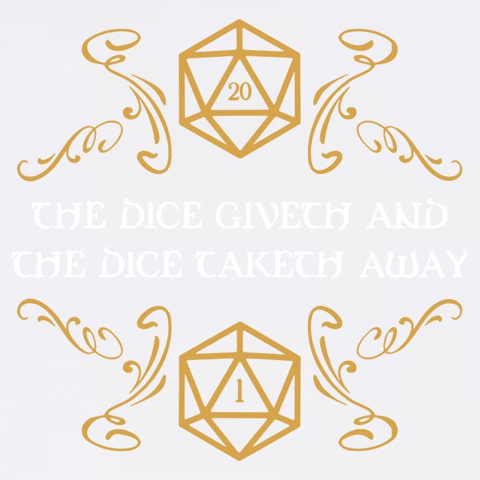 The Dice Giveth And Taketh Dungeons And Dragons Inspired Garment-Dyed Sweatshirt