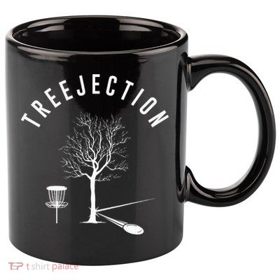 Tree Disc Golf Player Treejection Disc Golf Sports 11oz C Handle Ceramic Mug