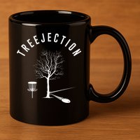Tree Disc Golf Player Treejection Disc Golf Sports 11oz C Handle Ceramic Mug
