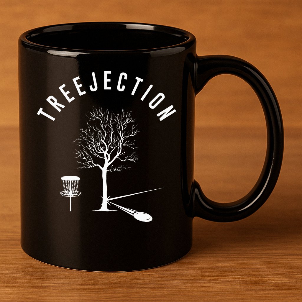 Tree Disc Golf Player Treejection Disc Golf Sports 11oz C Handle Ceramic Mug