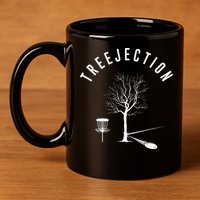 Tree Disc Golf Player Treejection Disc Golf Sports 11oz C Handle Ceramic Mug
