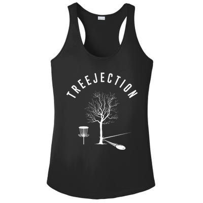 Tree Disc Golf Player Treejection Disc Golf Sports Ladies PosiCharge Competitor Racerback Tank