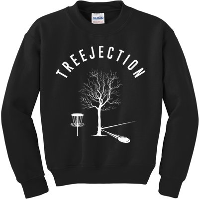 Tree Disc Golf Player Treejection Disc Golf Sports Kids Sweatshirt