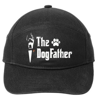 The Dogfather Great Dane Dog Dad Fathers Day Gift 7-Panel Snapback Hat