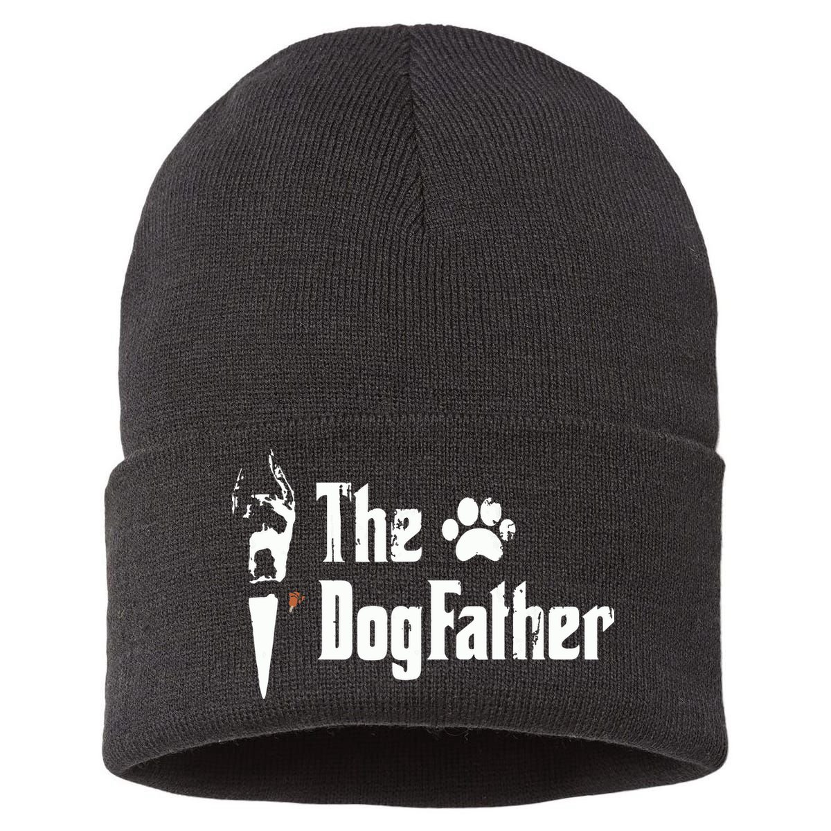 The Dogfather Great Dane Dog Dad Fathers Day Gift Sustainable Knit Beanie