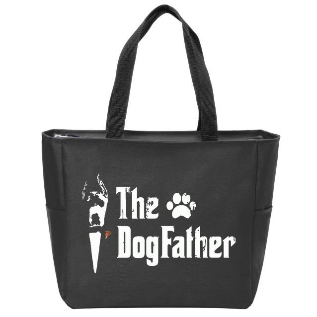 The Dogfather Great Dane Dog Dad Fathers Day Gift Zip Tote Bag