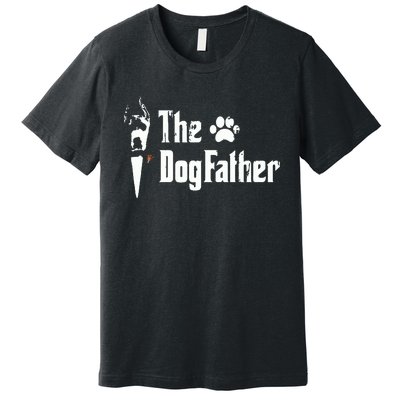 The Dogfather Great Dane Dog Dad Fathers Day Gift Premium T-Shirt