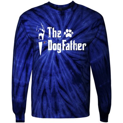 The Dogfather Great Dane Dog Dad Fathers Day Gift Tie-Dye Long Sleeve Shirt