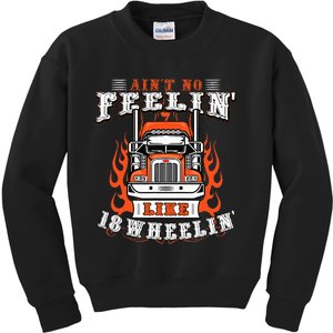 Truck Driver Gift Semi Big Rig Trucking Trailer Truck Kids Sweatshirt