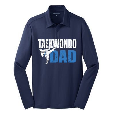 Taekwondo Dad Gift Idea Tae Cool Taekwondo Uniform Silk Touch Performance Long Sleeve Polo