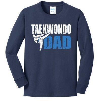 Taekwondo Dad Gift Idea Tae Cool Taekwondo Uniform Kids Long Sleeve Shirt