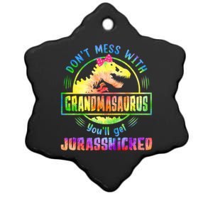 Tie Dye Grandmasaurus MotherS Day T Rex Dinosaurs Lover Meaningful Gift Ceramic Star Ornament