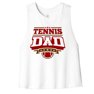 Tennis Dad Great Gift Women's Racerback Cropped Tank