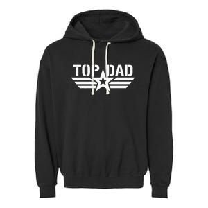 Top Dad Gifts Fathers Day For Daddy Dad Retro Patriotic Garment-Dyed Fleece Hoodie