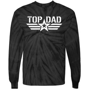 Top Dad Gifts Fathers Day For Daddy Dad Retro Patriotic Tie-Dye Long Sleeve Shirt