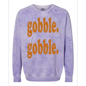 Thanksgiving Day Gobble Gobble Turkey Trot Funny Gift Colorblast Crewneck Sweatshirt