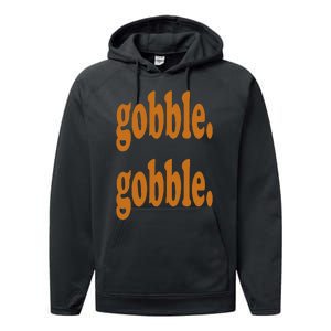 Thanksgiving Day Gobble Gobble Turkey Trot Funny Gift Performance Fleece Hoodie