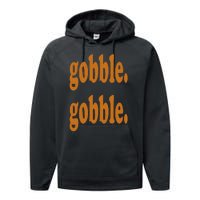 Thanksgiving Day Gobble Gobble Turkey Trot Funny Gift Performance Fleece Hoodie