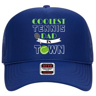 Tennis Dad Gift High Crown Mesh Back Trucker Hat