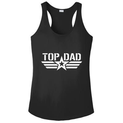Top Dad Gifts Fathers Day For Daddy Dad Retro Patriotic Ladies PosiCharge Competitor Racerback Tank