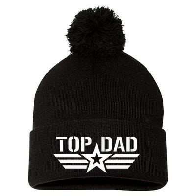 Top Dad Gifts Fathers Day For Daddy Dad Retro Patriotic Pom Pom 12in Knit Beanie